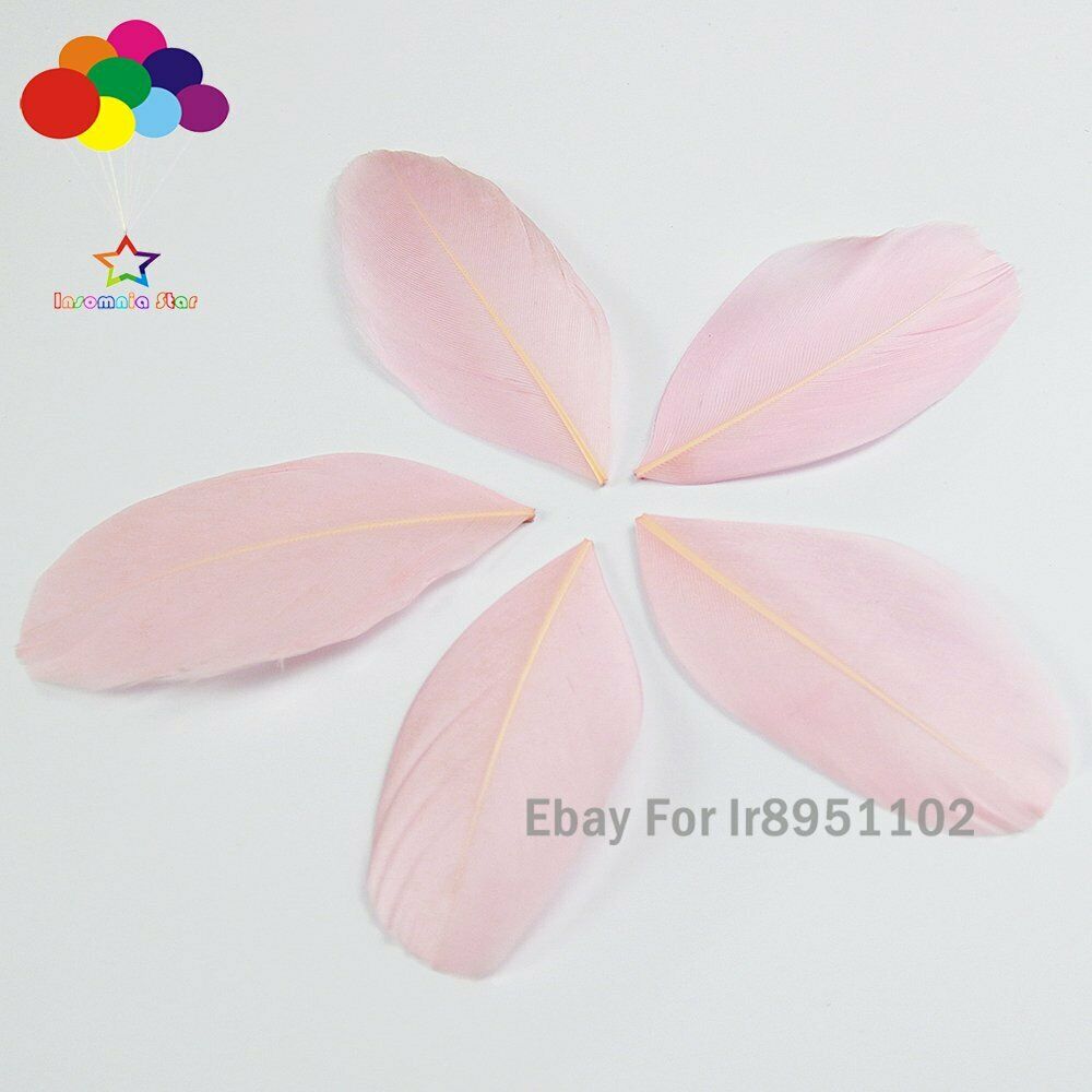 100pcs/lot Light pink loose Feather Natural Goose feathers For Crafts DIY New