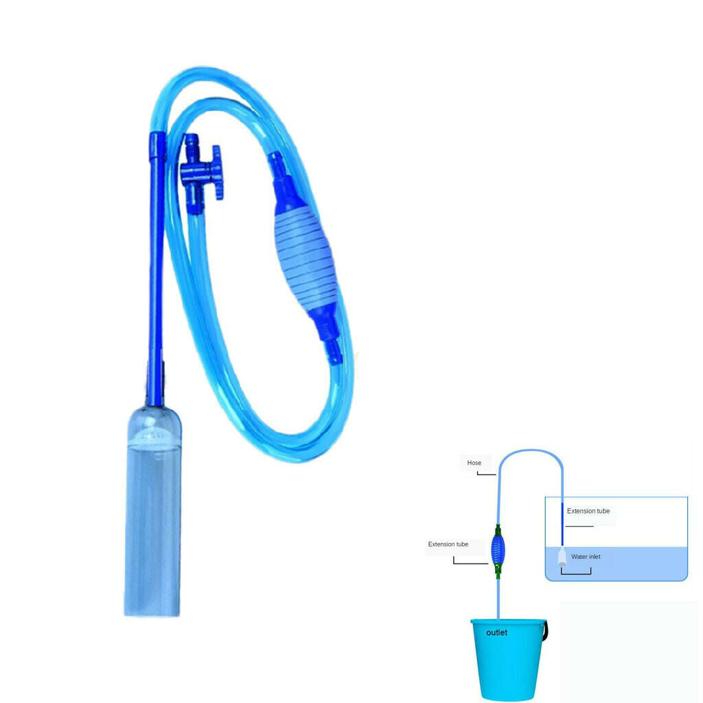 Aquarium Siphon Pump Fish Tank Cleaner with Air-Pressing Multi-Purpose