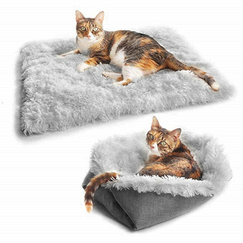Cat Bed Washable Plush Soft Round WinterSleeping Small Cat Dog Bed Pet Supply HN