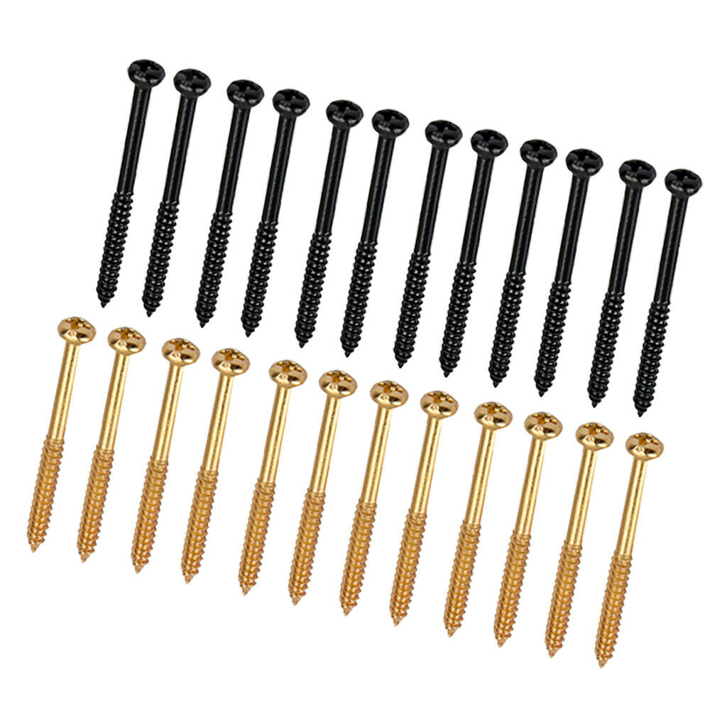 24 Pcs Guitar Bass Pickup Screws for Guitar Replacement Accessories