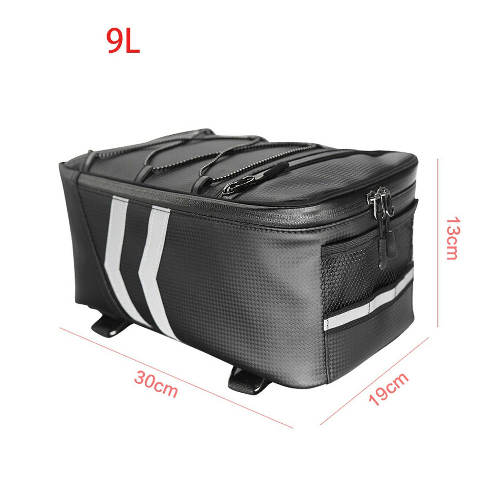 Waterproof 9L Bike Rear Carrier Bag Bicycle Road Cycling Pannier Black