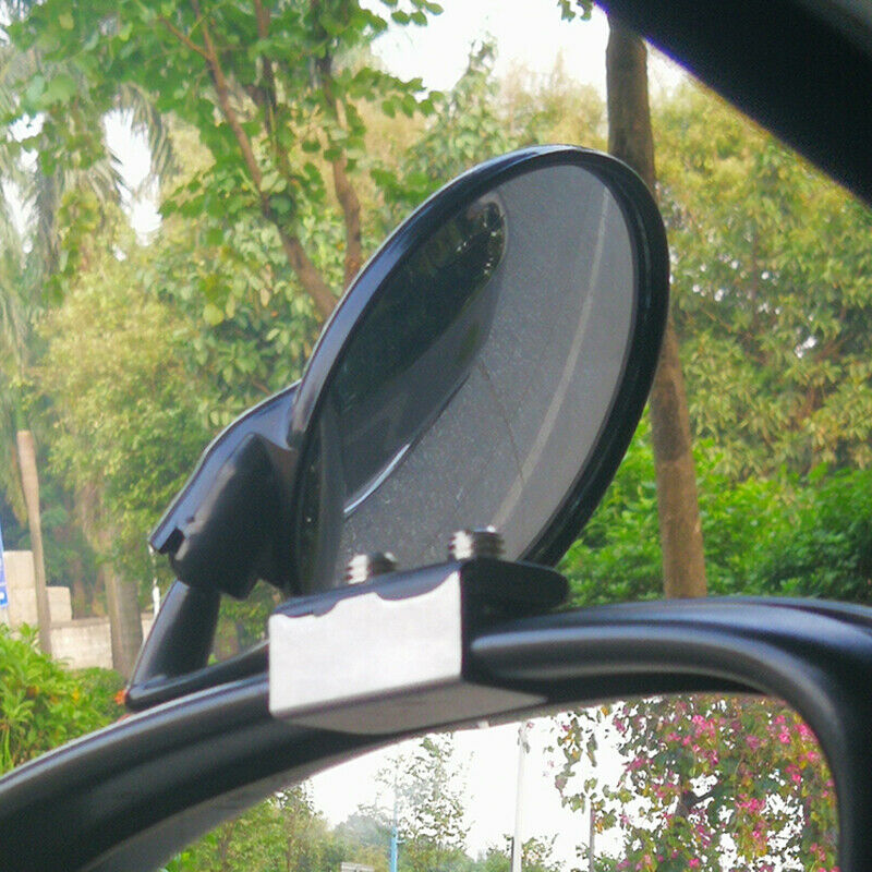 Car Blind Spot Side Left + Right 360 Degree Rotation Mirror Wide Angle Lens View
