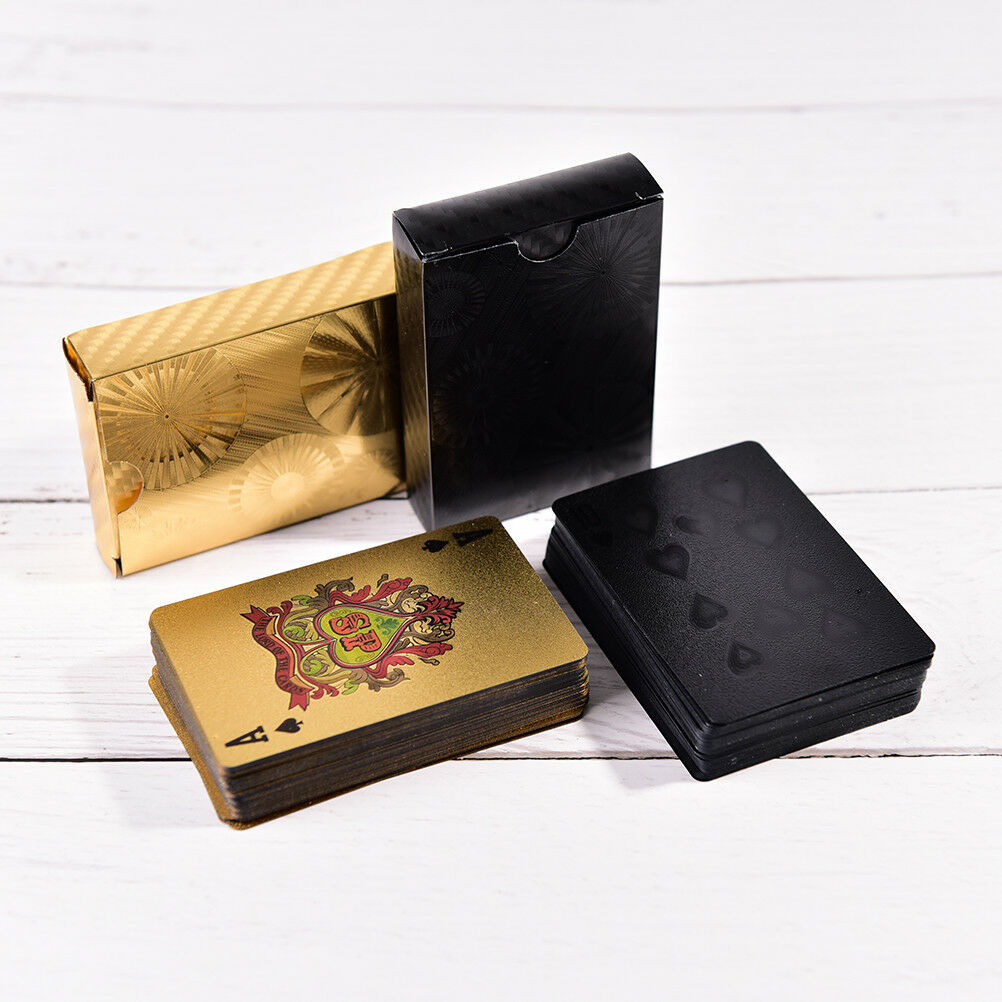 Waterproof Plastic Playing Cards Black Diamond Poker Cards Creative Gift  DD