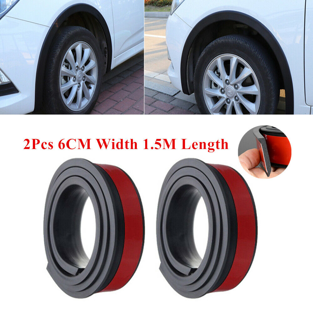59''*2.36'' Car Wheel Eyebrow Extension Protector Arch Extenders Black Universal