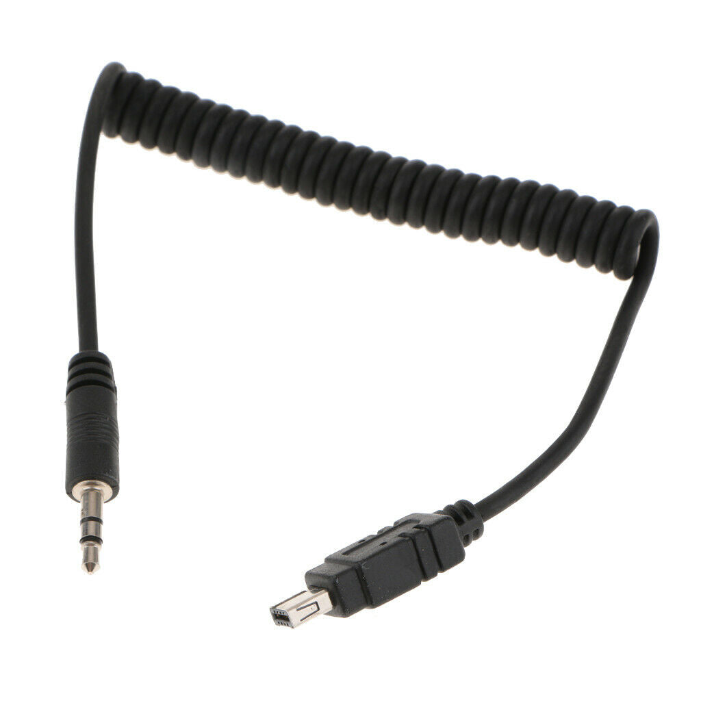 3.5mm to MC-DC2 N3 Remote Control Shutter Release Cable Coiled Cord for