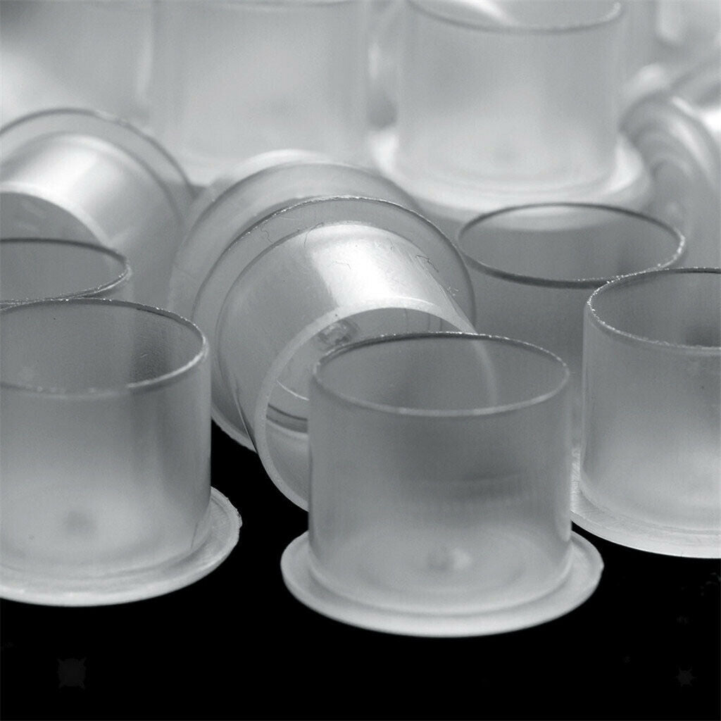 100pcs Disposable Plastic  Cup Microblading Ink Holder 13mm