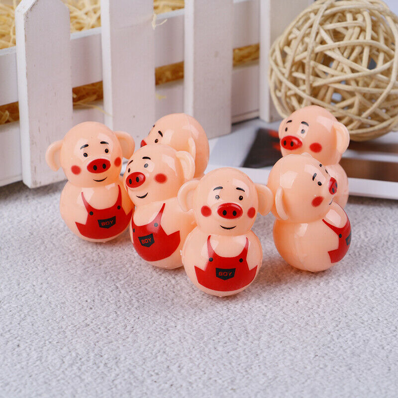 2Pcs Baby cute funny tumbler piggy toys kids learning tumbler toys giftsJ.l8