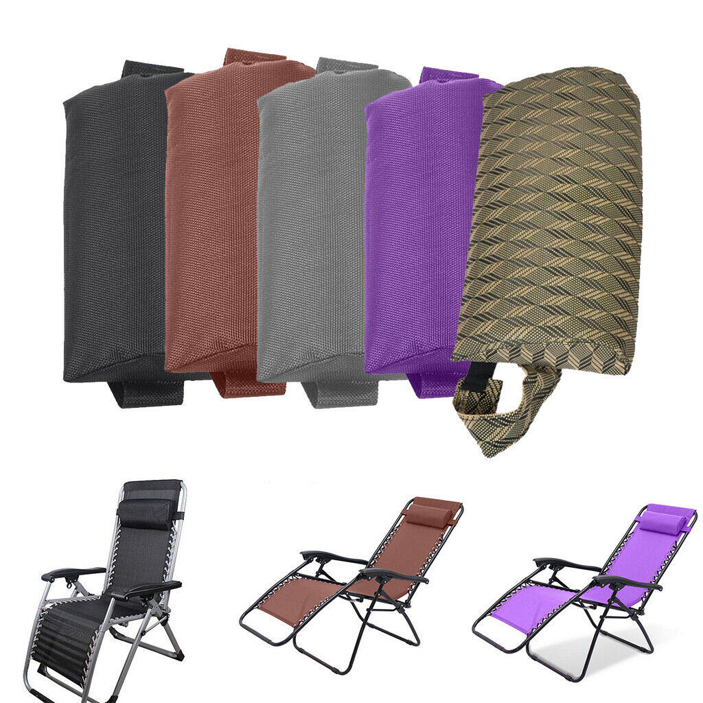 2 Colors Recliner Head Pillow for Outdoor Beach Fishing Garden Sun Lounger