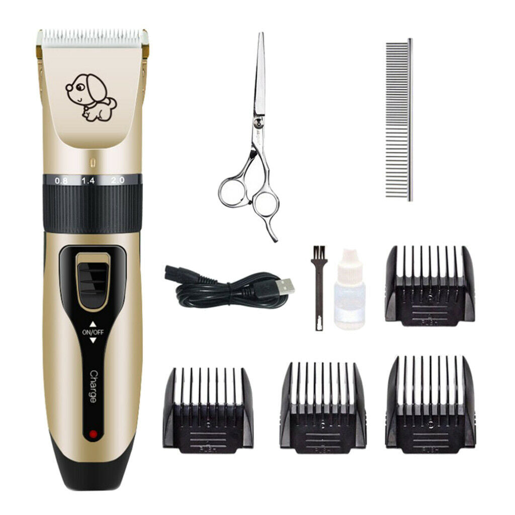 Dog Hair Trimmer Kit With Guide Combs Pet Hair Electric Shaver  Tool