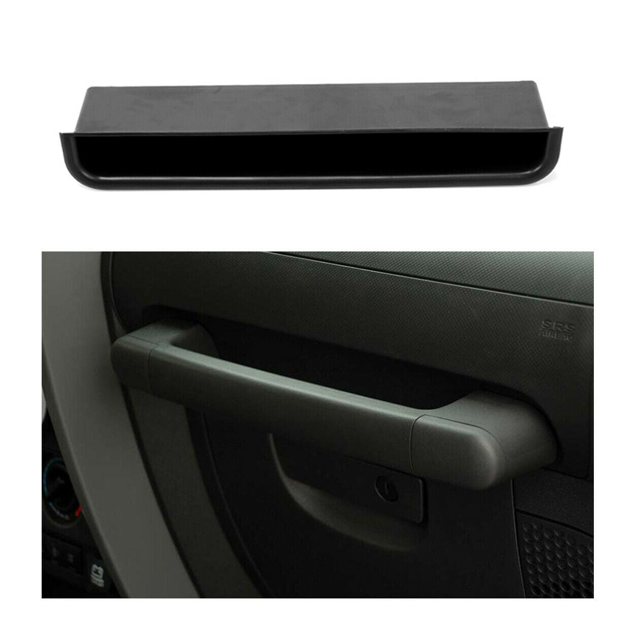 Black Grab Tray Passenger Storage Tray Box For Jeep Wrangler JK 07-10 ABS Sturdy