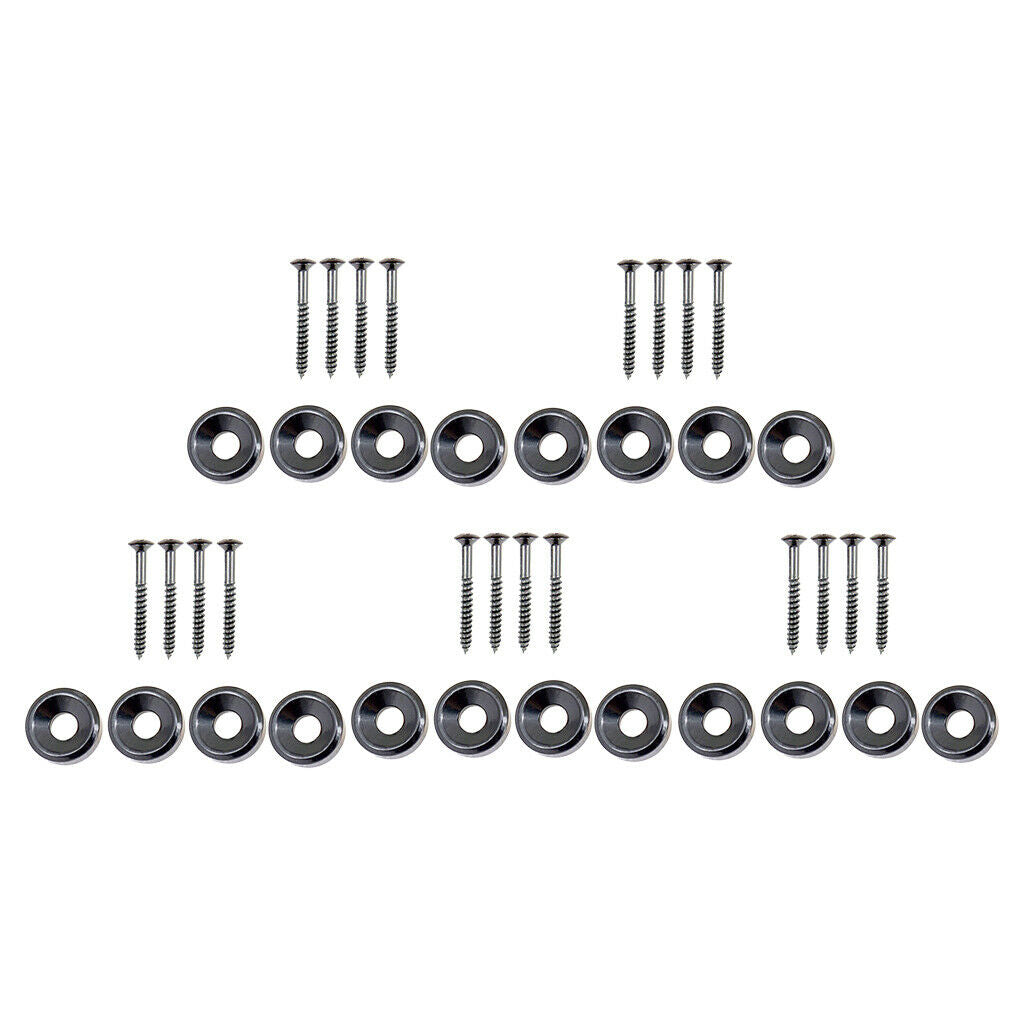 20 Pieces Electric Guitar Neck Mounting Ferrules (20x Bolts 20xScrews)