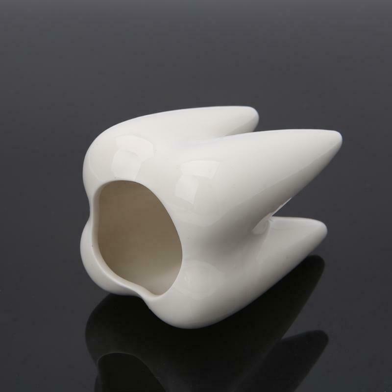 Tooth Shape Ceramic Flower Pot Green Succulent Planter Cactus Container Decor