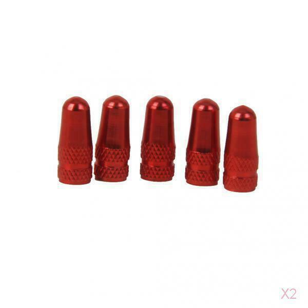 10Pcs  Air Valve s Aluminum Alloy  Valve  Red Knurled Design