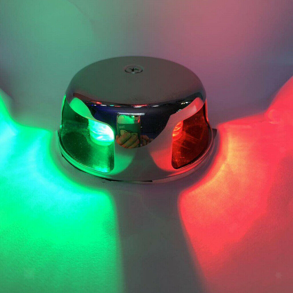 12V LED Green Red Bi-Colour Navigation Bow Light Kayak Stern Nav Light Lamps