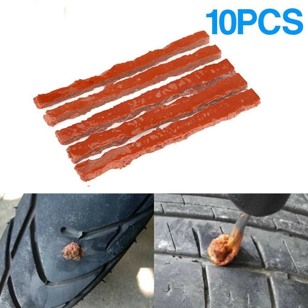 10PCS Car SUV Tyre Tubeless Seal DIY Strip Plug Tire Puncture Repair Recovery
