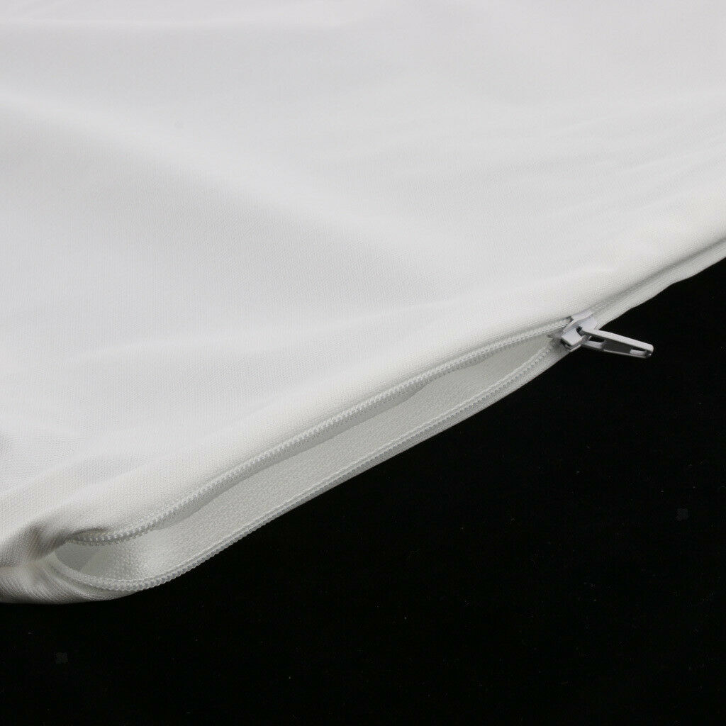 Waterproof Mite-proof Luxury Silky Pillowcases Zipper - White - 48x74cm