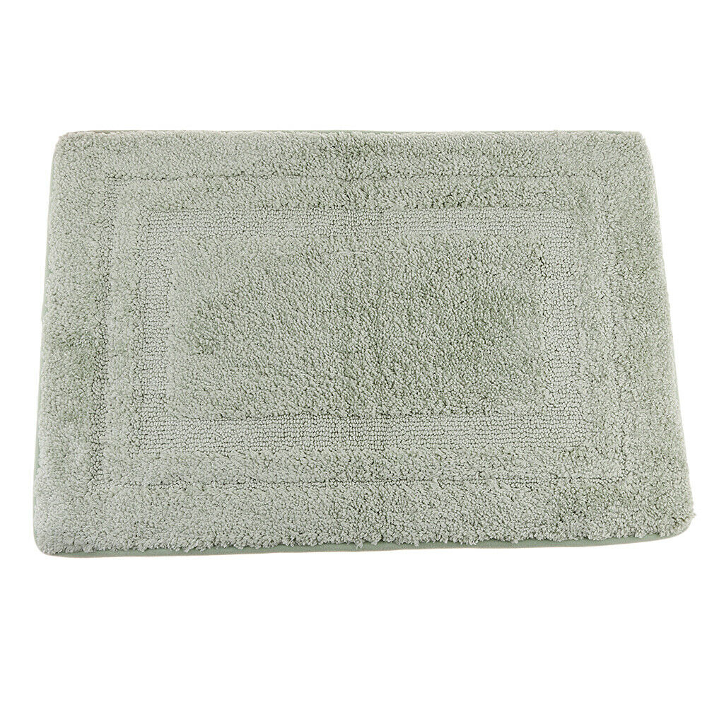 Bathroom Non-Slip Door Mat Bathmat Floor Rug Pure Color Light Green 60x90cm