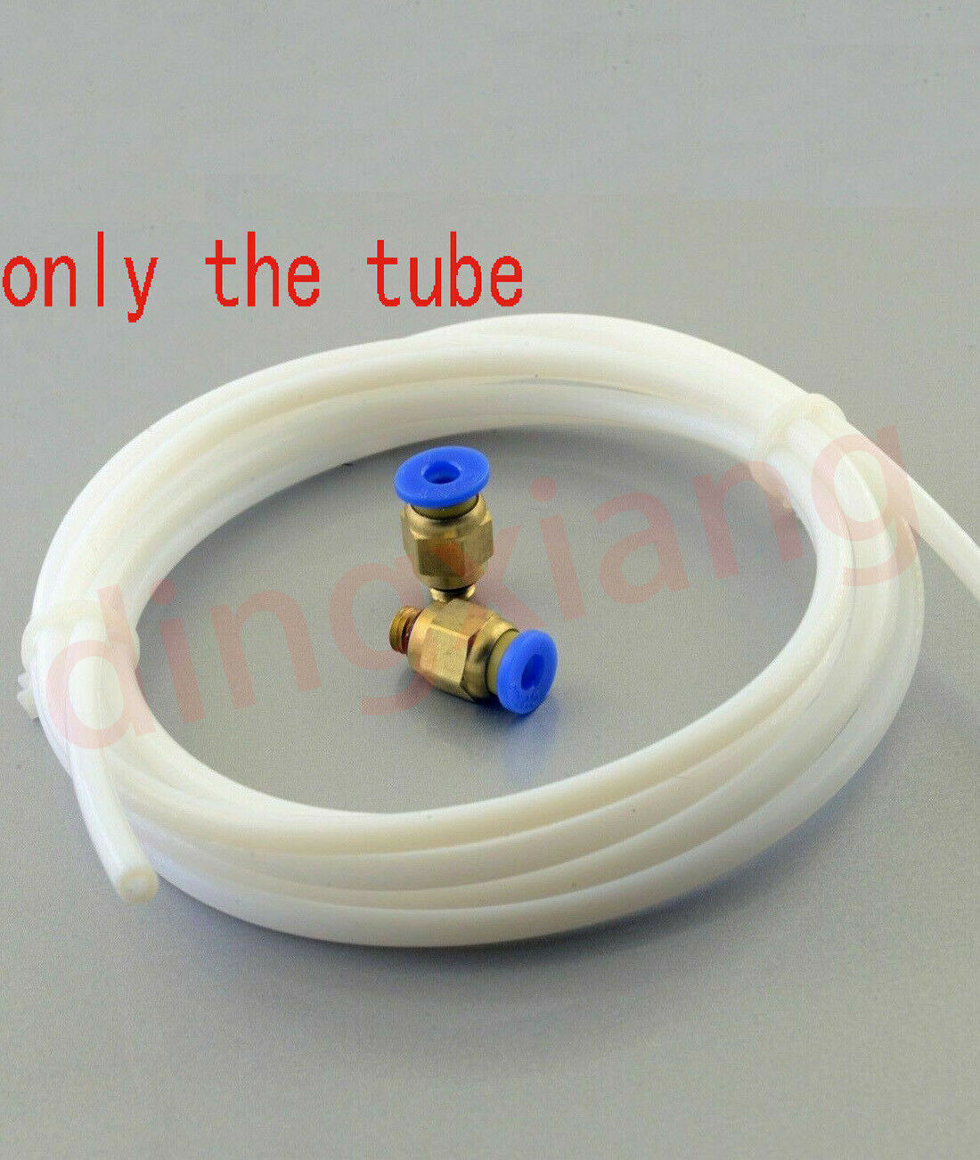 2m PTFE Teflon Tubing for Bowden Tube 2mm ID 4mm OD Extruder w/ 1.75 mm Fittings