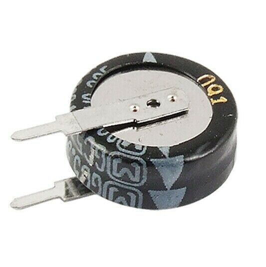 10Pcs 5.5V 0.33F 30% V Type Coin Button Super Capacitor