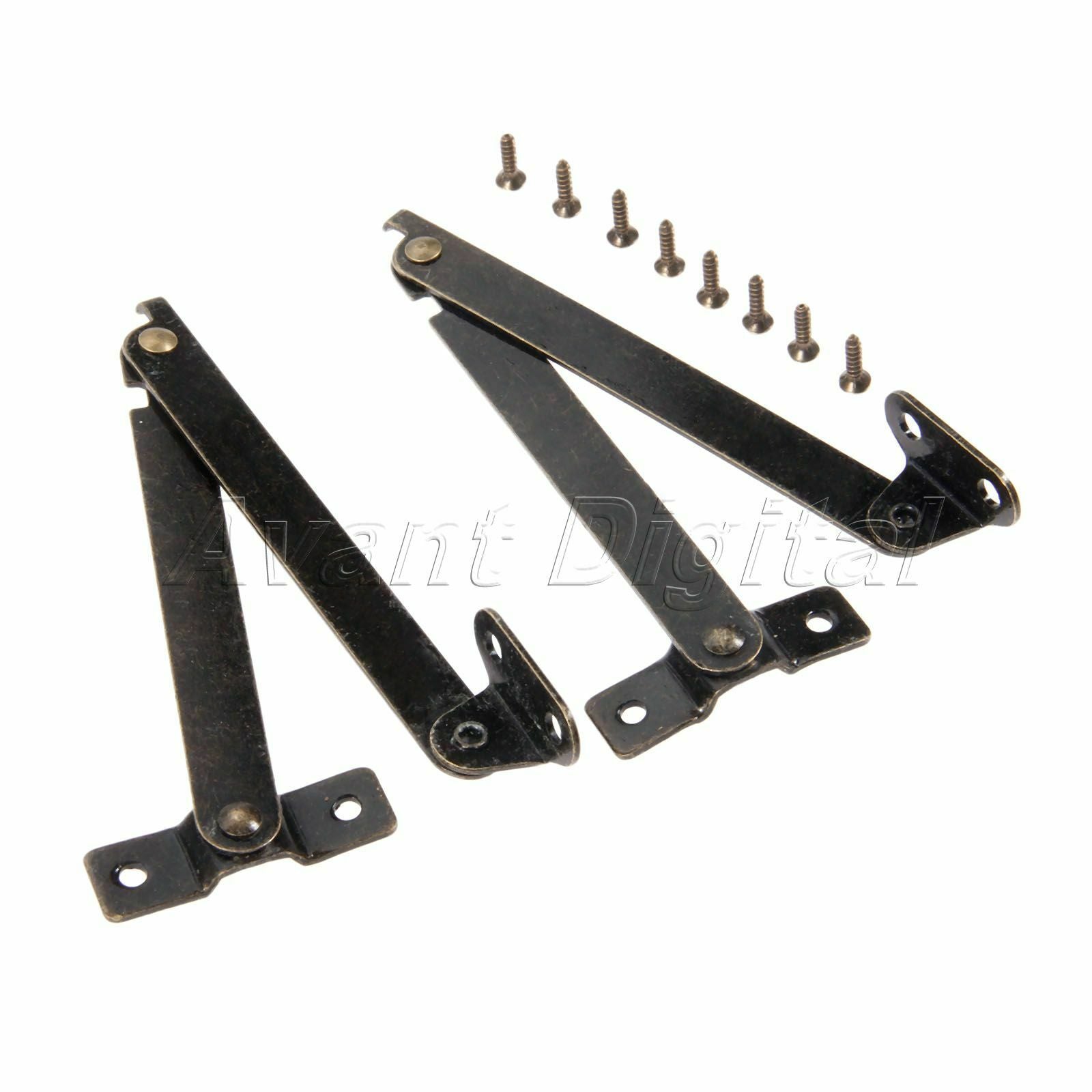 Furniture Hardware Jewelry Chests Box Lid Display Cabinet Support Stay Hinge 2X