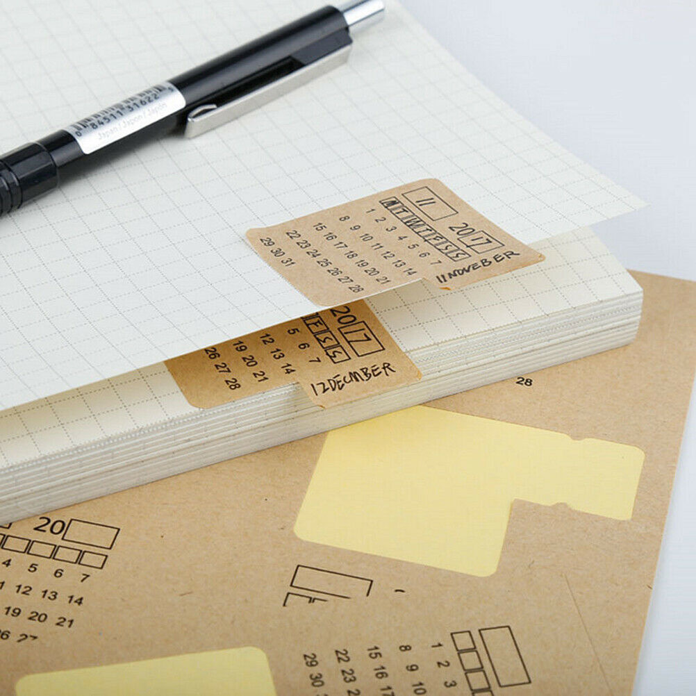 Monthly Calendar Index Stickers Lable Marker Note for Planner Appointment rDS Qx