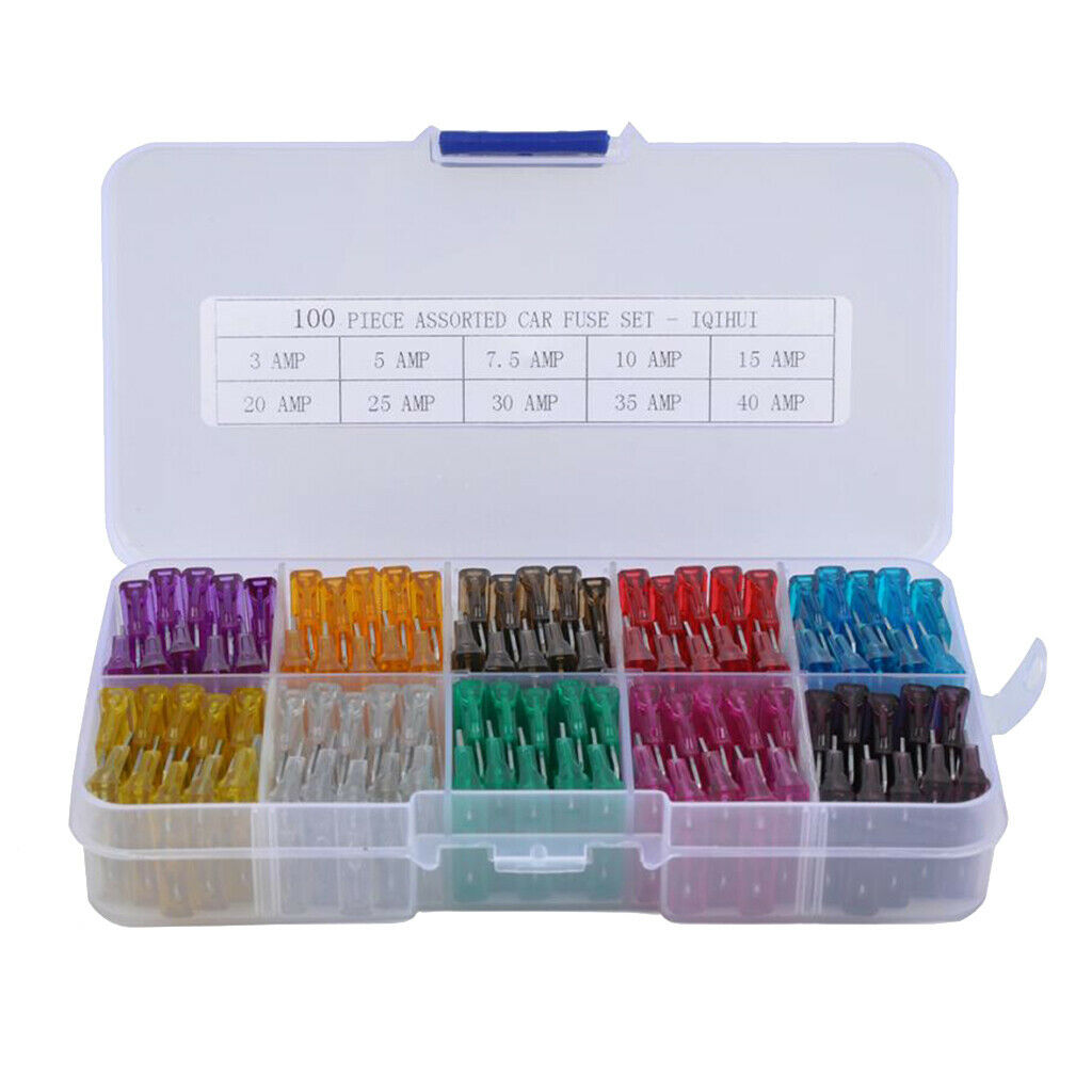 100 Auto  Car Fuses, Corrosion Resistant And Optimal Conductive, Protects Your
