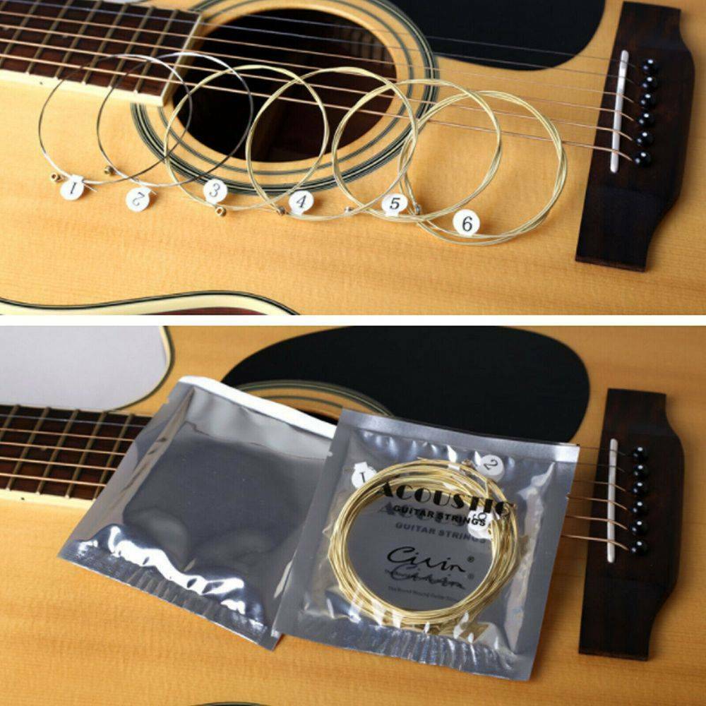 Lot 6 PCS Acoustic Guitar Strings Set Phosphor Bronze&Steel Strings Accessories