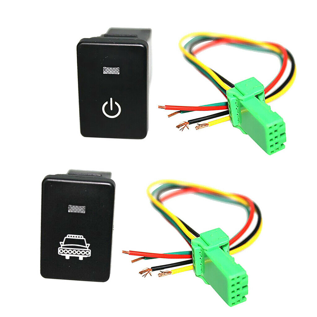 LED Push Button Switch with Connector Cable Kit for - Headlights & Power
