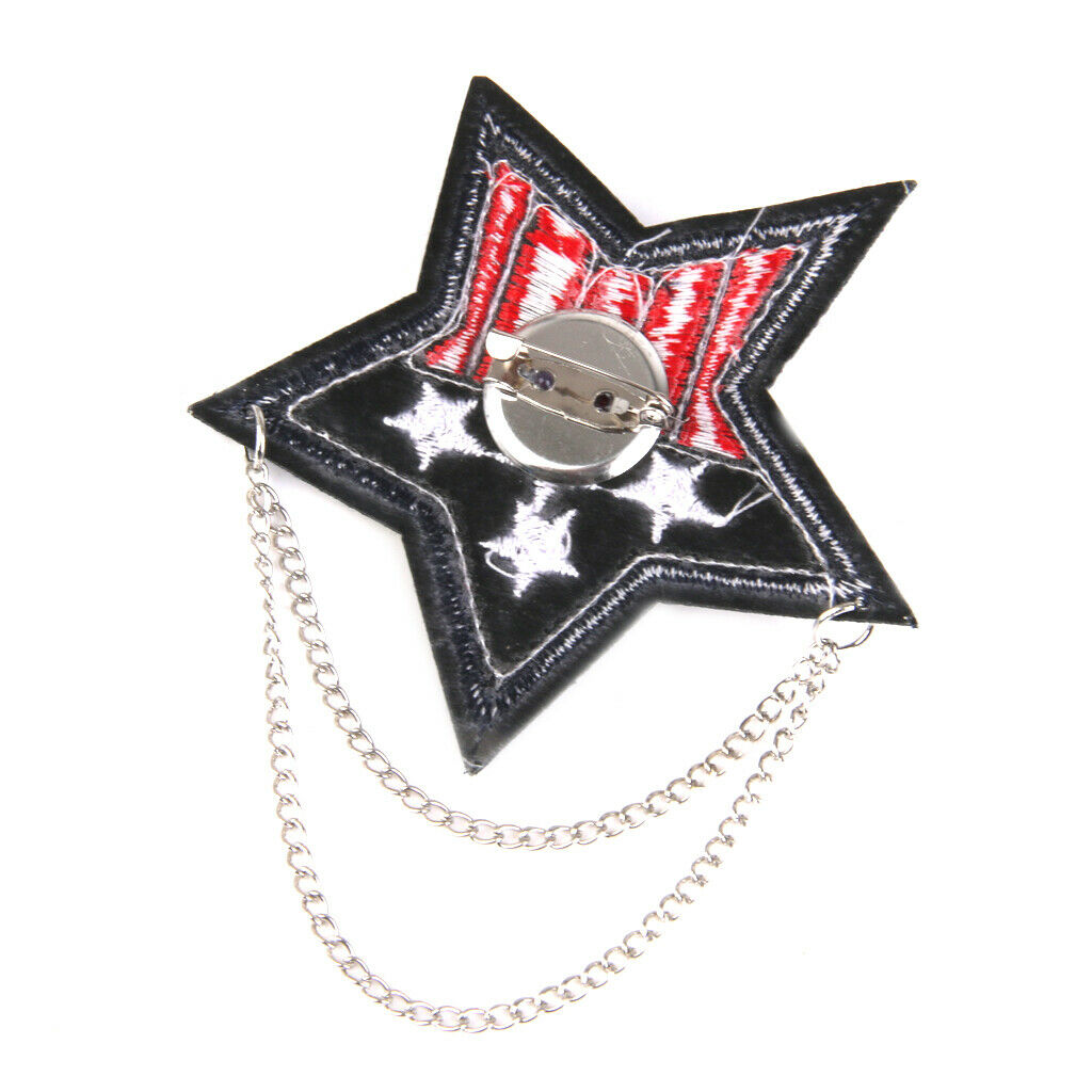 Military Chain  Star Brooches Brooch Pin Party Costume Men's Accessory
