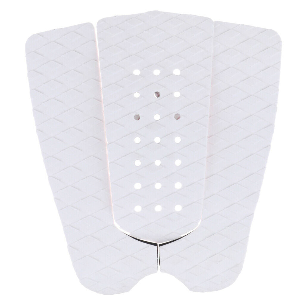 3X Premium Surfboard Traction Tail Pad White Stomp Mat Skimboard Deck Grips