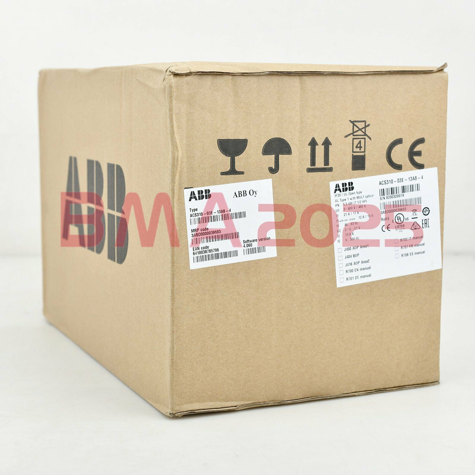 1PC Brand New ACS310-03E-13A8-4 inverter 5.5KW 1year warranty DHL free Ship AB9T