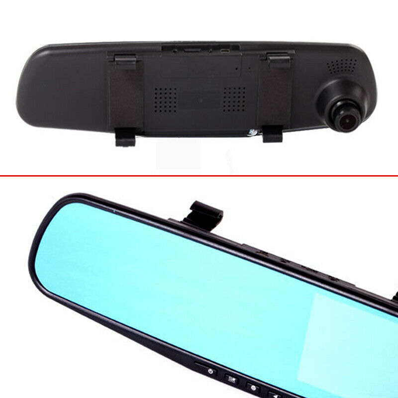 4.3 inch 1080P Car DVR Rear View Mirror Video Recorder Dual Cam Reversing Camera