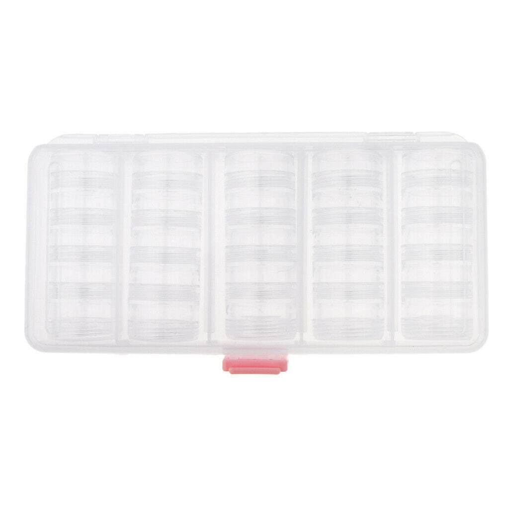 25PCS Clear Plastic Cosmetic Sample Container Jars Pot Small Empty Portable