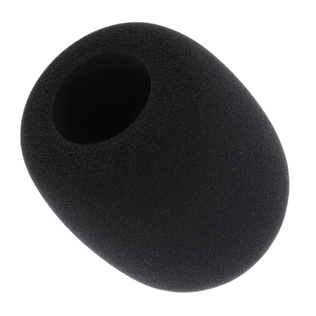 Large Black Microphone Mic Foam Cover Mic Protection for Recording 5cm Dia