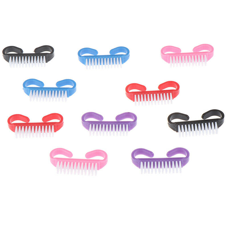 10Pcs Nail Cleaning Clean Brush File Manicure Pedicure Remove Dust Clear To_DD