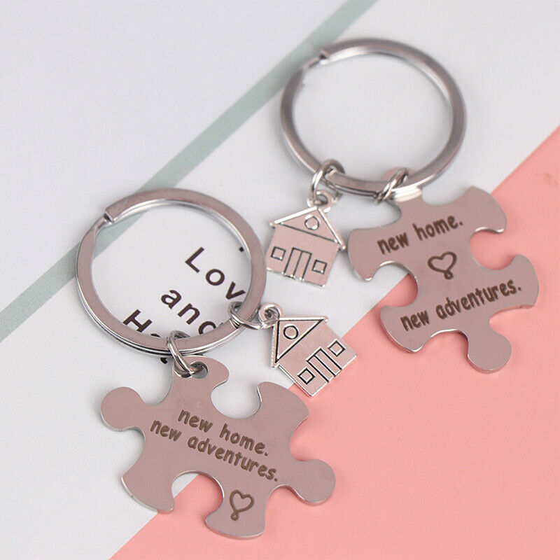 1pair Best Friend Key Chain Gifts Housewarming Gift Homeowner House Keyring  Tt