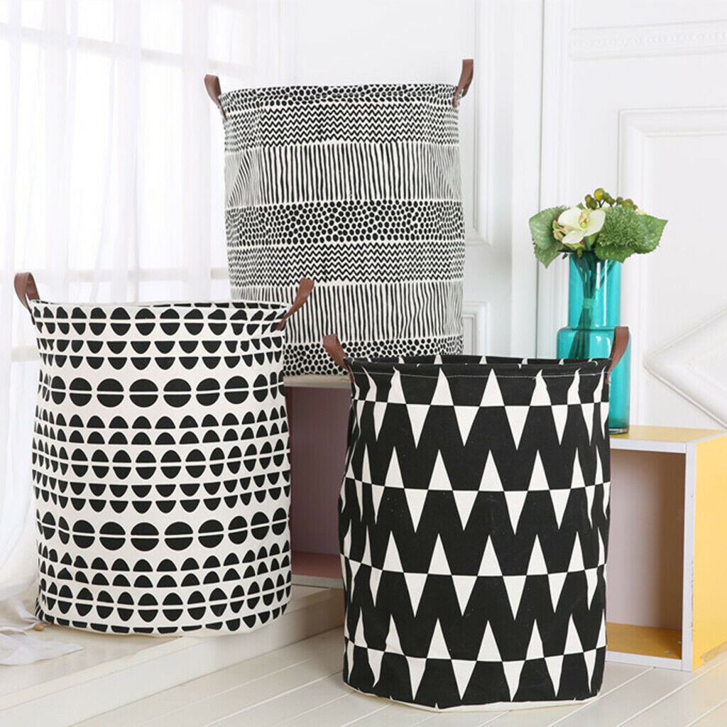 Collapsible Storage Basket Clothes Laundry Hamper Toys Bucket Organizer 01