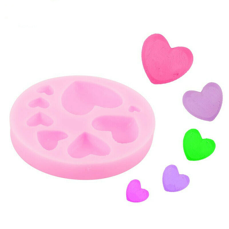Loving Heart Shape Silicone Mold DIY Candy Paste Cake Decorating Tool Mo.l8
