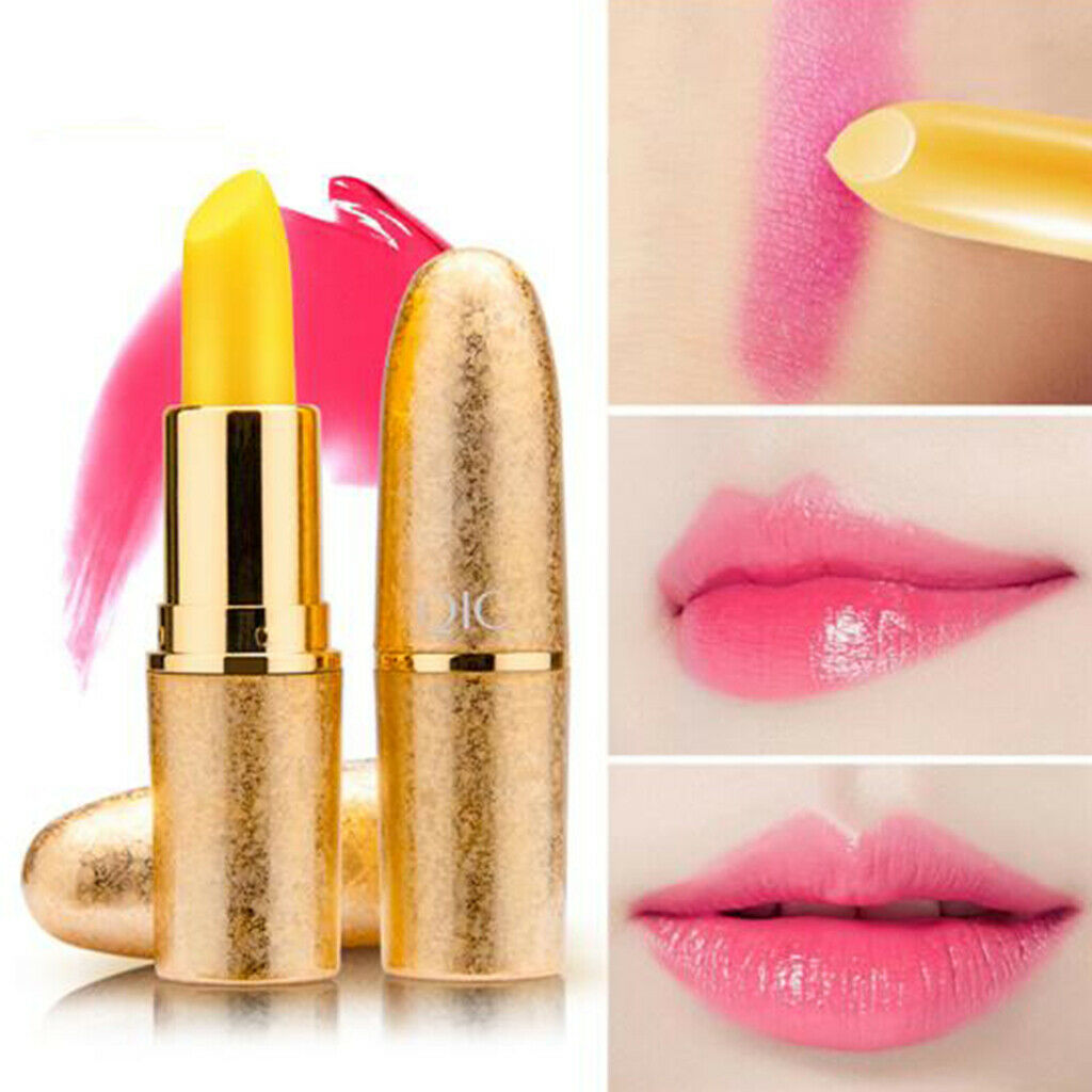 Golden Bottle Temperature Color Changing Lipstick Waterproof Lip Stick