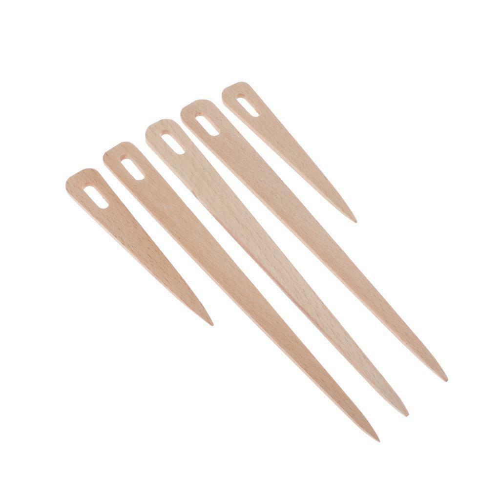 5pcs wood weaving knitting shuttle stick needle shape DIY tool 11 /