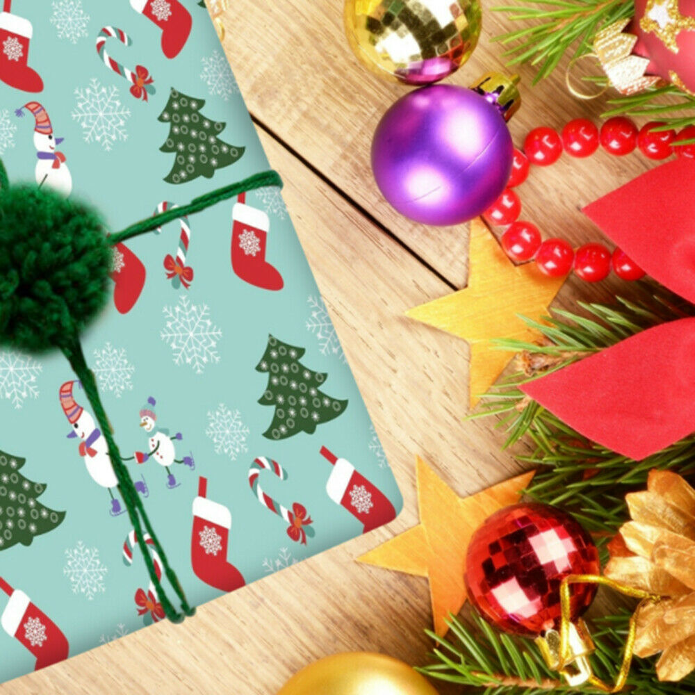 8Pcs Christmas Gift Wrapping Art Wrapping Paper Christmas for Holiday Gift Wrap