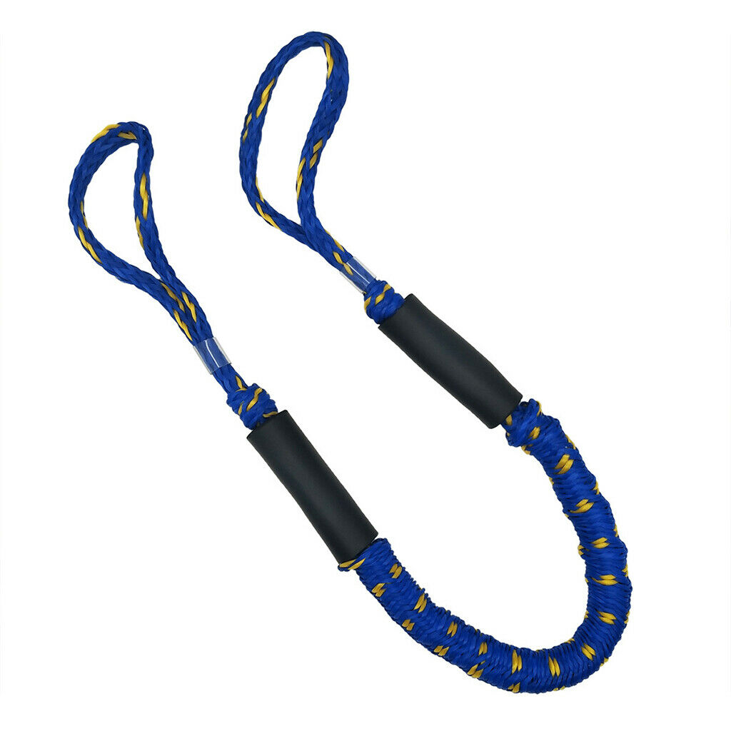 2x Bungee Dock Line 4 FT Marine Rope for Boat Jet Ski PWC Docks Blue 2