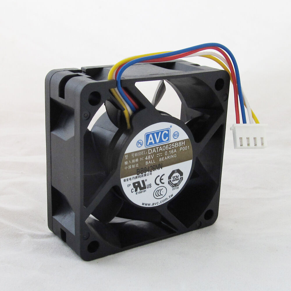 10x AVC DC Ball Cooling Fan DATA0625B8H 60x60x25mm 6025 48V 0.16A 4pin Connector