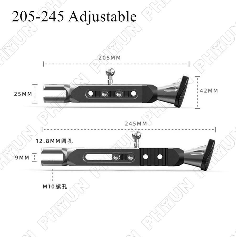 Universal Motorcycle Scooter Kickstand Foot Bracket Black CNC Aluminum Alloy