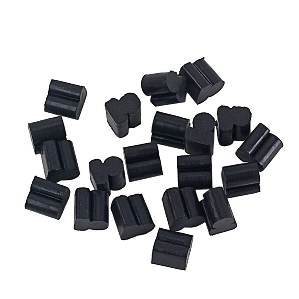 20 Pack Black Alto Horn Silica Gel Buffering Pads Parts Instrument Accessory
