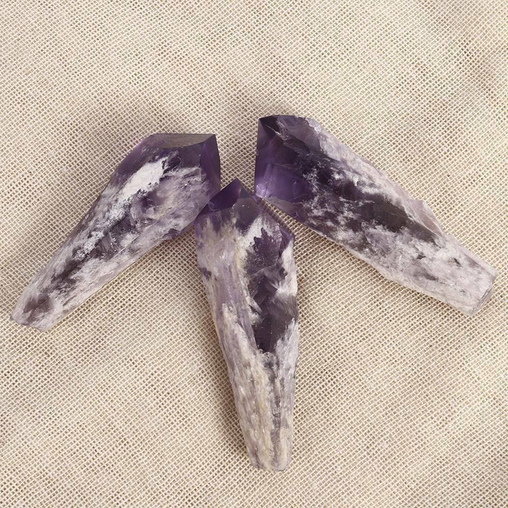 Natural Amethyst Quartz Cluster Crystal Wand Point Healing Specimen Reiki Stone/