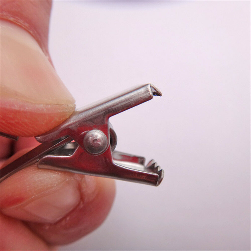 Pack of 10 Stainless Steel Hanging Clips Clothings & Curtains Hook Hanger