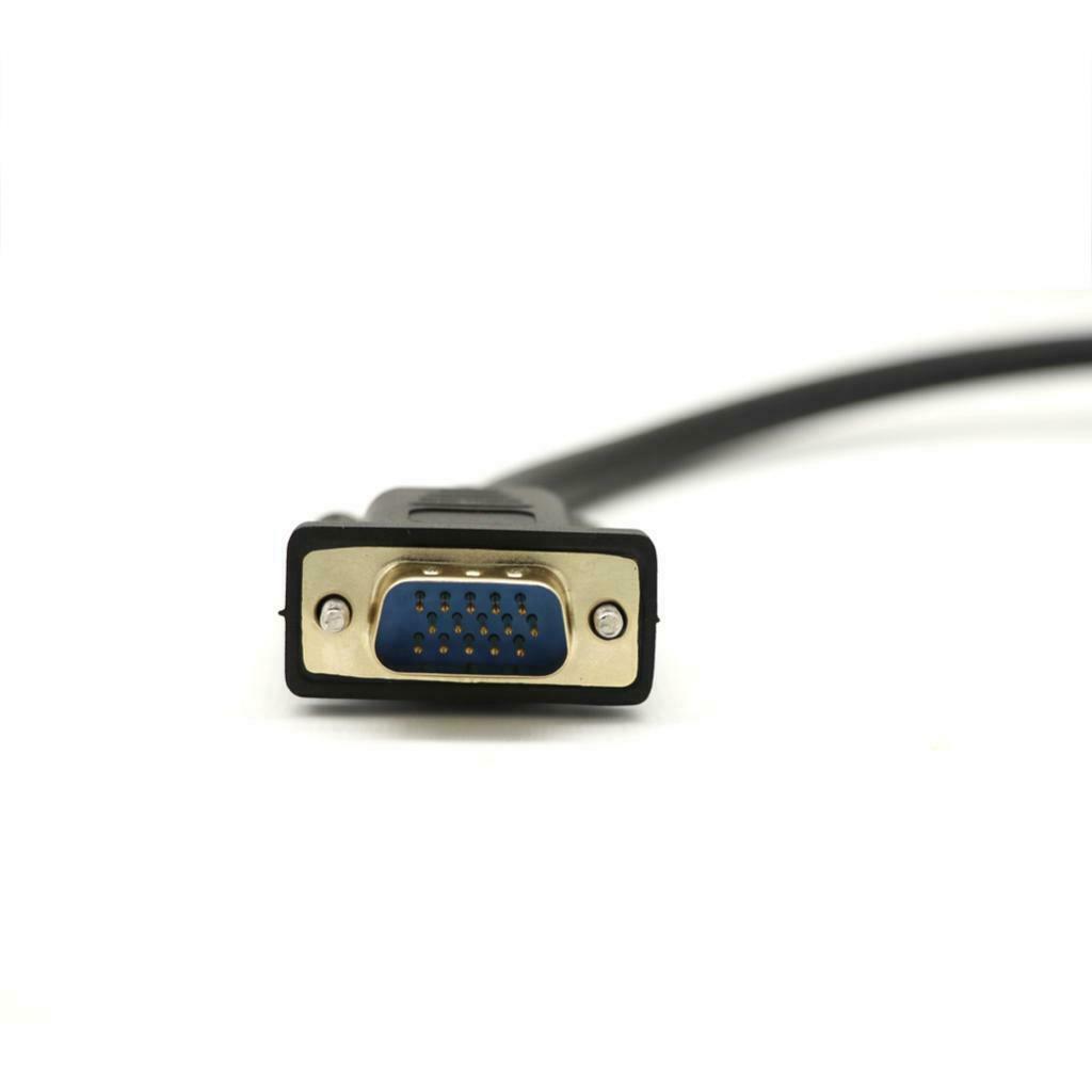 Set of 2 VGA Male to Female Connector Cable Extension Cord for Computer