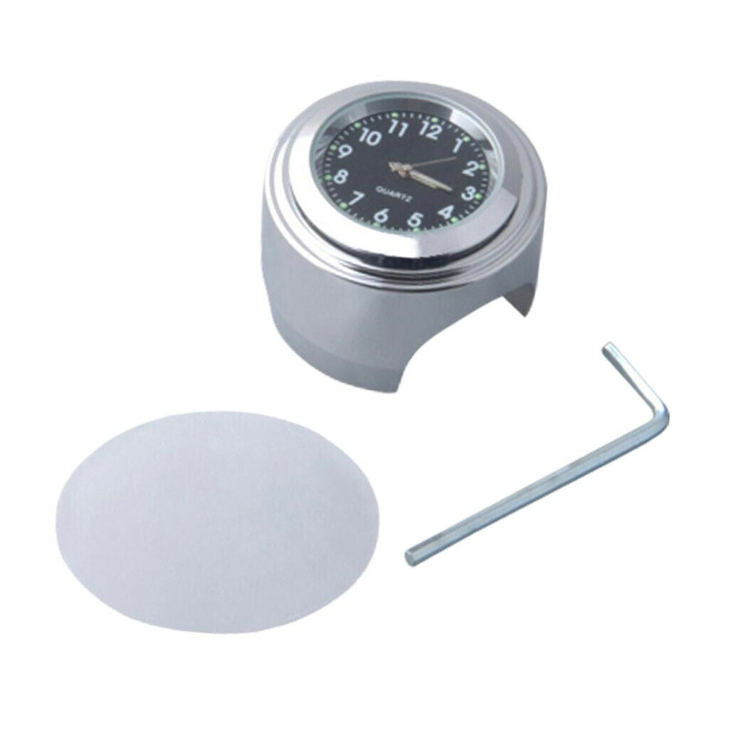 Pack of 1 Universal Waterproof Motorcycle Bike Handlebar Thermometer+Clock