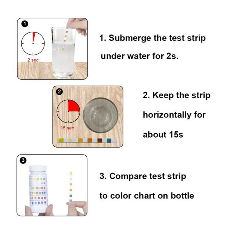 6 In 1 Multipurpose Chlorine PH Test Strips SPA Swimming Pool Water Tester P NC